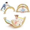 2-in-1 Arch Rocker Toddlers Wooden Double-Sided Climbing Arch Rocking Toy