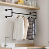 109cm Wall Clothes Rail Industrial Pipe Garment Rack Closet Hanging Bar