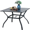 Metal Garden Bistro Table Outdoor Table Patio Furniture Table With Umbrella Hole