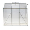 Greenhouse Garden Shed Polycarbonate Walk-In Aluminium Grow House Slid Door Base