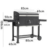 Rectangle BBQ Barbecue Steel Charcoal Grill Outdoor Patio Garden Smoker Wheeled