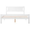 Solid Pine Wood Wooden Bed Frame White Grey Single Double Size Bed 3ft 4ft6