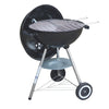 57cm Charcoal Grill BBQ with Thermometer, Stand Wheels& Cooker with Porcelain