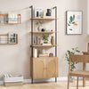 Wall Mount Bookshelf Storage Shelves 6-tier tall display rack w/Cabinet