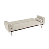Cream Sofa Bed 3 Seater Faux Suede Click Clack - Jenna
