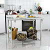 Stainless Steel Work Bench Commercial Catering Table Food Prep Backsplash 2-6ft