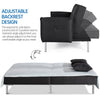 Modern Fabric Sofa Bed 3 Seater Click Clack Living Room Recliner Couch Sofa Grey
