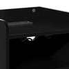 Bedside Cabinet with USB, LED & AC Outlet, Black Side Table with Drawer