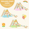 3-In-1 Kids Climbing Triangle Set Wooden Triangle Climber Set Indoor & Outdoor