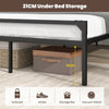 Double Bed Frame Industrial Metal Platform Bed with Headboard and Footboard