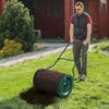 76L Metal Mesh Roller Compost Spreader Peat Moss Spreader Top Soil Seed Spreader