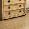 Corona 4 Drawer Rustic Chest Mexican Solid Waxed Pine Storage Bedroom Cabinet