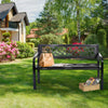 Outdoor Furniture Garden Bench Steel Frame Weatherproof Patio Loveseat