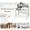 Compact Computer Workstation Home Office Desk with Open Shelf