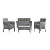 Rattan Garden Furniture Set 4 Piece Patio Table Chairs Sofa Outdoor Conservatory