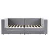 Upholstered Bed 3ft Single Daybed Sofa Bed w/ Side Storage Compartment 2 Drawers