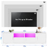 160cm High Gloss White TV Stand Cabinet Unit Doors Storage with LED Cupboard Hot