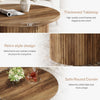 Round Coffee Table, 31.5-Inch Farmhouse Circle Center Table for Living Room