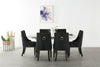 Velvet Dining Chair with Door Knocker Ring Windsor Dressing Room Chair 1/2/4/6