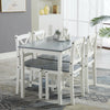 Classic Solid Wooden Dining Table and 4 or 2 Chairs Set Kitchen Home