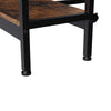 Rustic Rolling Drop Leaf Dining Table Folding Kitchen Table with Open Shelves