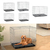 Pet Dog Crate Folding Metal Wire Cage 2 Door Indoor Outdoor Puppy Training Cages