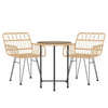 Gecheer 3 Piece Garden Dining Set Rattan Dining Set Garden Coffee Table D4U1