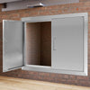 Outdoor Stainless Steel Flush Mount BBQ Access Door Kitchen Cabinet Double Doors