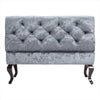 Buttoned Velvet Ottoman Storage Box Chest Bench Seat Toy Bedding Trunk Cabinet