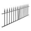 Spear/Ball Top Iron Wrought Yard Garden Privacy Fence Panel Outdoor Wall Railing