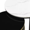 Nesting Coffee Tables Set of 2 Round Stacking Side Tables with Storage Drawers