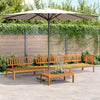 Cizuho 4 Piece Garden Pallet Sofa Set Solid Wood Acacia,Garden Corner S8Y4