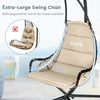 Hanging Swing Chair W/ Heavy-Duty Metal Stand Hammock W/Extra Large Padded Seat