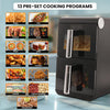 Vertical Air Fryer Dual Stack 11L (2 x 5.5L) Baskets Twin Drawers Compartments