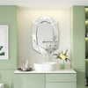 Large Edged Wall Mirror Wide Beveled Statement Accent Vanity Mirror HD Art Decor