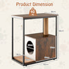 Indoor Cat Furniture End Table Cat House Wooden Cat Scratch Side Table