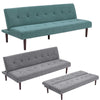 Nordic Fabric Sofa Bed Click-Clack Recliner Sleeper Chairs Settee 2 Seater Couch