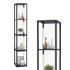 Floor Lamp with Shelves Tall standing Light with 3-Levet Dimmable LED Bulbs