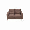 2 Seater faux leather/Linen Fabric Love Seat Sofa Armchair with Footstool Couch