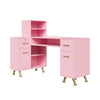 Professional Manicure Table Salon Nail Station Beauty Desk with Nailpolish Shelf