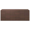 Garden Cushion Box PE Rattan 291x100.5x104 cm Brown m