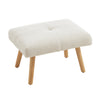 Upholstered Sherpa Fabric Sleeper Recliner Armchair Sofa Lounge Chair Footstool