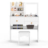 Dressing Table With Drawers Mirror Stool Set Makeup Desk Vanity Table Ejhpabxvsm