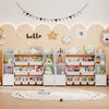 142 cm Large Toy Storage Organizer Toddler Storage Cabinet-White