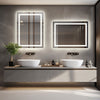 800x600mm LED Bathroom Mirror Anti-Fog High Definition Wall Hung Make-up Light