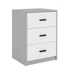 3 Drawer Wooden Bedroom Bedside Cabinet Furniture Storage Nightstand Side Table