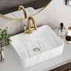 Bathroom Sink Countertop Basin Ceramic Washbasin Sink Vessel Marble Effect Bowl