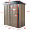 5x3ft Small Garden Shed Pent Roof Garden Storage Shed Lockable Container Brown