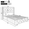 Luxury Upholstered Single Bed with Slatted Frame & Elegant Headboard Button Pink