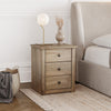 3 Drawer Bedside Cabinet Chest Table Solid Pine Wood Waxed Bedroom Furniture